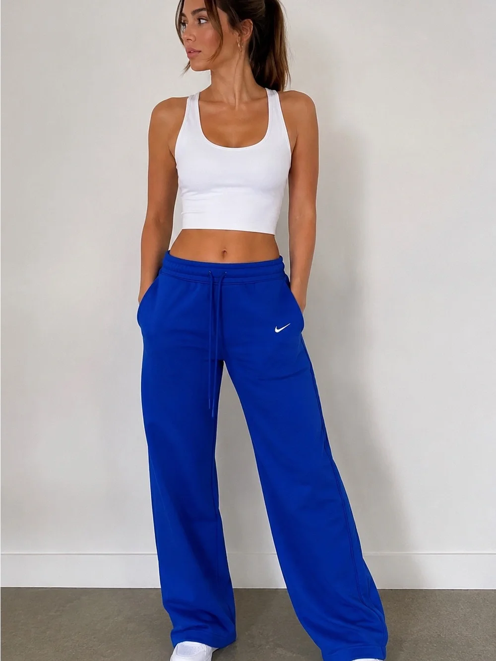 Nike Dri-FIT Women’s Wide Leg Training Pants NWT Blue XXL